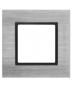 картинка Рамка 1-я металл сталь+антрацит Elegance ЭРА !!! от магазина Электротехника