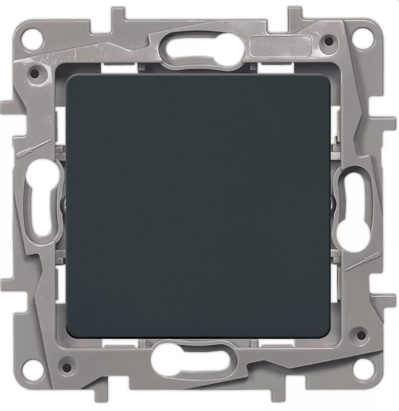 картинка Выключатель 1-кл. 10А СУ механизм антрацит Etika от магазина Электротехника