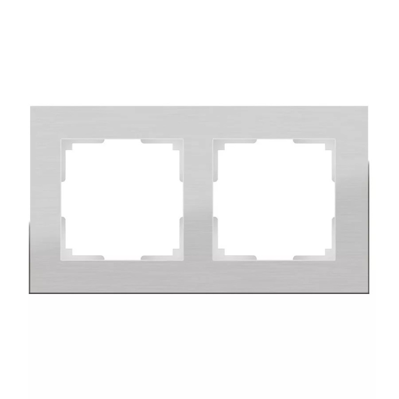 картинка Рамка 2-пост. алюминий WERKEL  от магазина Электротехника