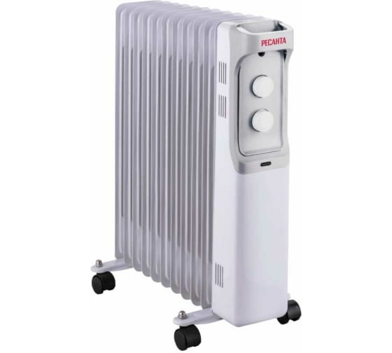 картинка Радиатор масляный 2.5кВт 12 секций Ресанта от магазина Электротехника