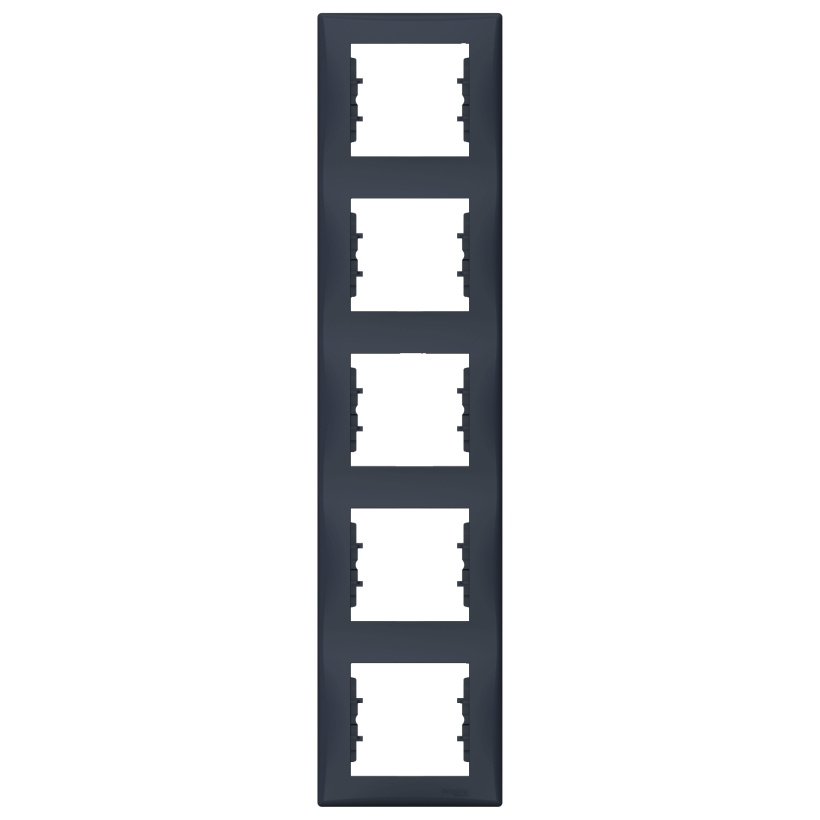 картинка Рамка 5- пост. вертикальная графит Sedna от магазина Электротехника