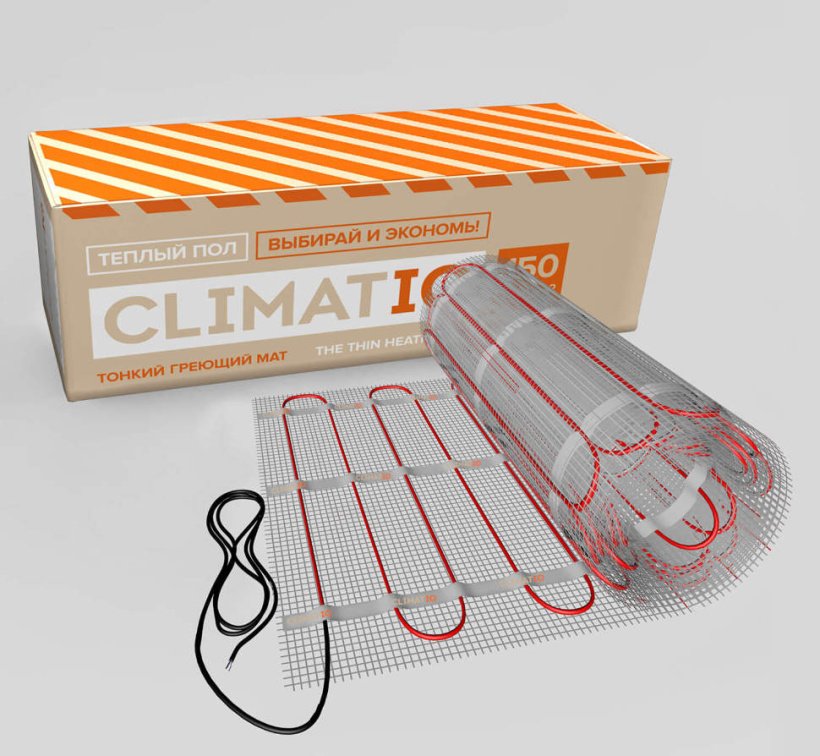 картинка Греющий мат CLIMATIQ MAT (150Вт/м2),  2,0m2 от магазина Электротехника