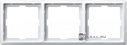 картинка Рамка 3 пост, цвет - белый, пластмасса Artec от магазина Электротехника