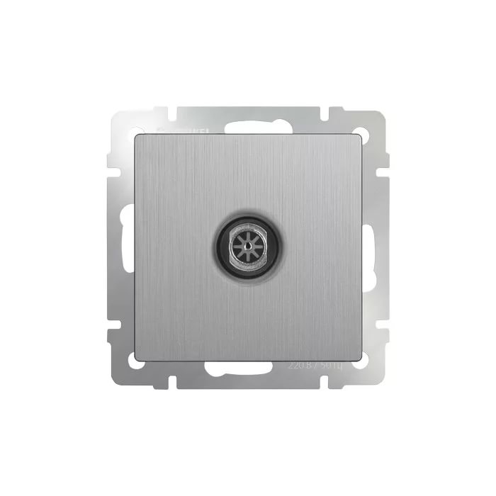 картинка Розетка ТВ оконечная СУ серебряный рифленый Werkel   от магазина Электротехника