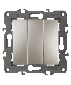 картинка Выключатель 3-кл. 10АХ-250В авт. клем шампань Elegance Эра от магазина Электротехника