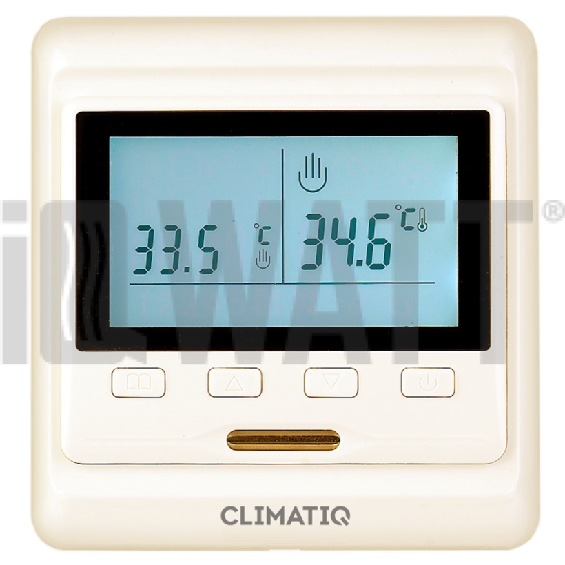картинка Электронный программируемый терморегулятор CLIMATIQ  PT слоновая кость от магазина Электротехника