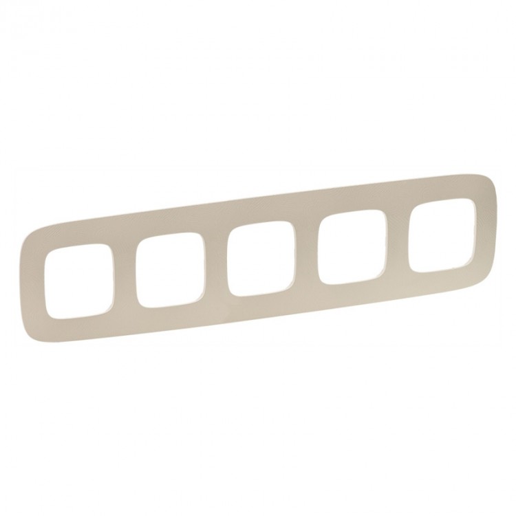 картинка Рамка 5-пост. универсальная Тиснение бежевое Valena ALLURE от магазина Электротехника