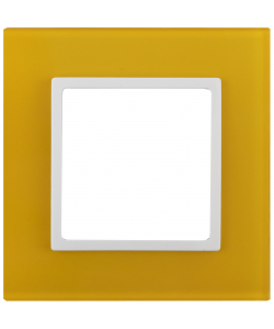 картинка Рамка 1-я стекло желтый+бел Elegance ЭРА !!! от магазина Электротехника