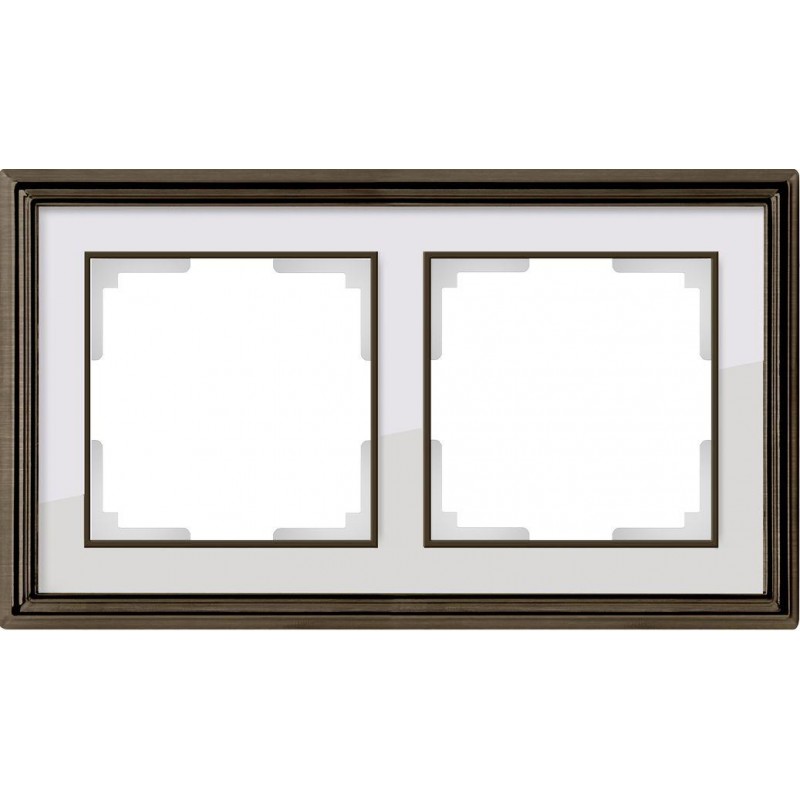 картинка Рамка 2- постовая бронза/белый  WERKEL от магазина Электротехника