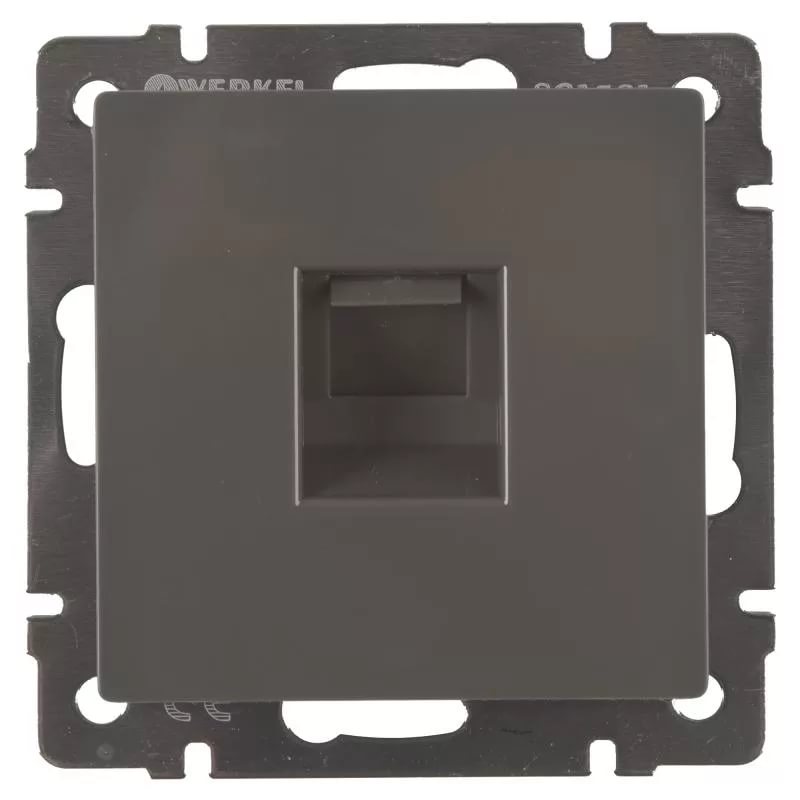 картинка Розетка 1-я. СУ телефонная RJ-11 серо-коричневая Werkel !!! от магазина Электротехника