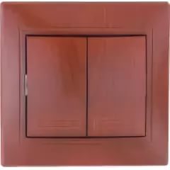 картинка Выключатель 2-кл, С/У, вишня Mira Lezard от магазина Электротехника