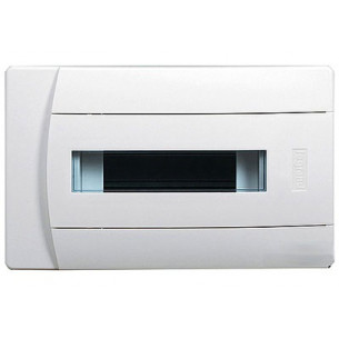 картинка Бокс пластиковый  встраиваемый 1x12 с шинами IP40 белый, белая дверь, Practibox Legrand от магазина Электротехника