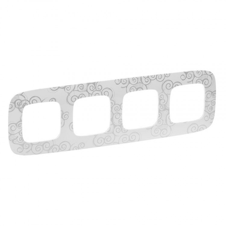 картинка Рамка 4-пост. универсальная Нарцисс хром Valena ALLURE от магазина Электротехника