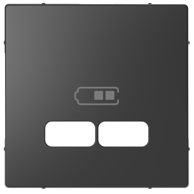 картинка Накладка 2-ой розетки USB антрацит D-Life Meren от магазина Электротехника