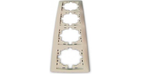 картинка Рамка 4-пост. вертикальная кремовый Mira Lezard от магазина Электротехника