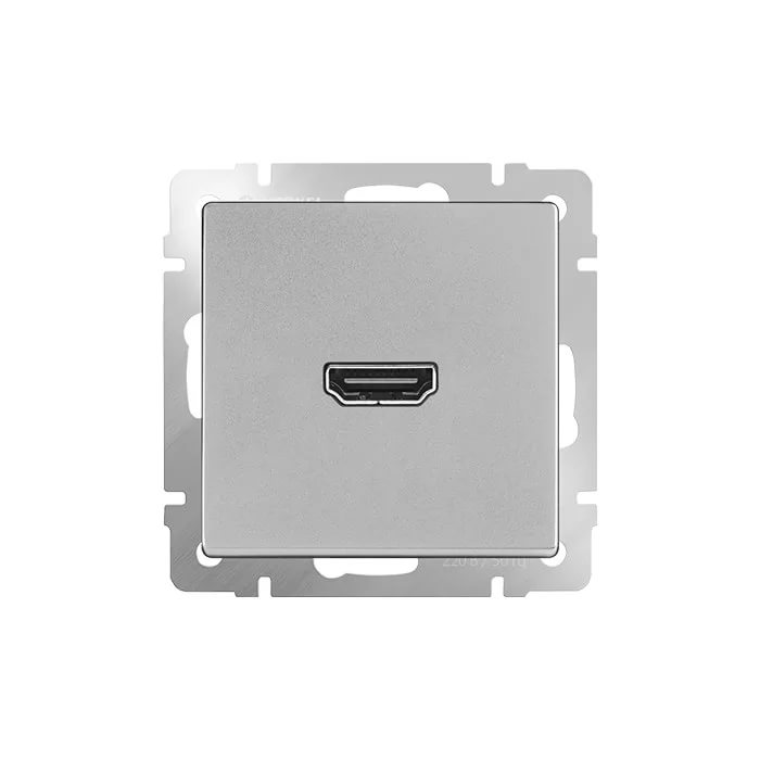 картинка Розетка HDMI СУ серебряная Werkel от магазина Электротехника