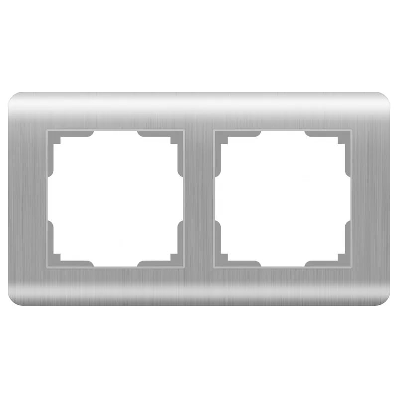 картинка Рамка 2-пост. серебряная Stream от магазина Электротехника