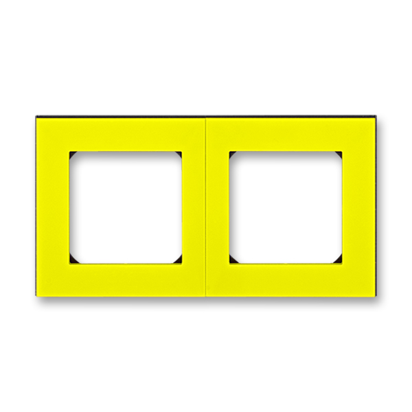 картинка Рамка 2-пост. жёлтый/дымчатый чёрный LEVIT от магазина Электротехника