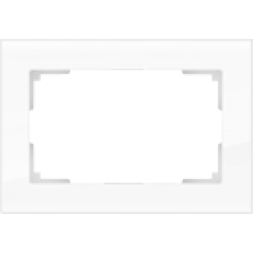 картинка Рамка для 2-й розетки белая (стекло) Favorit  от магазина Электротехника