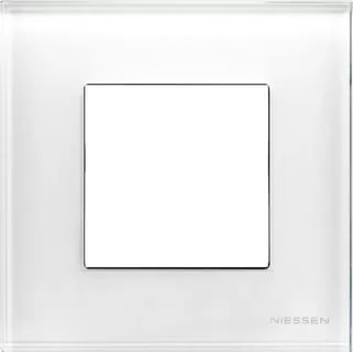картинка Рамка 1-ая, цвет Стекло Белое, Zenit, ABB  от магазина Электротехника