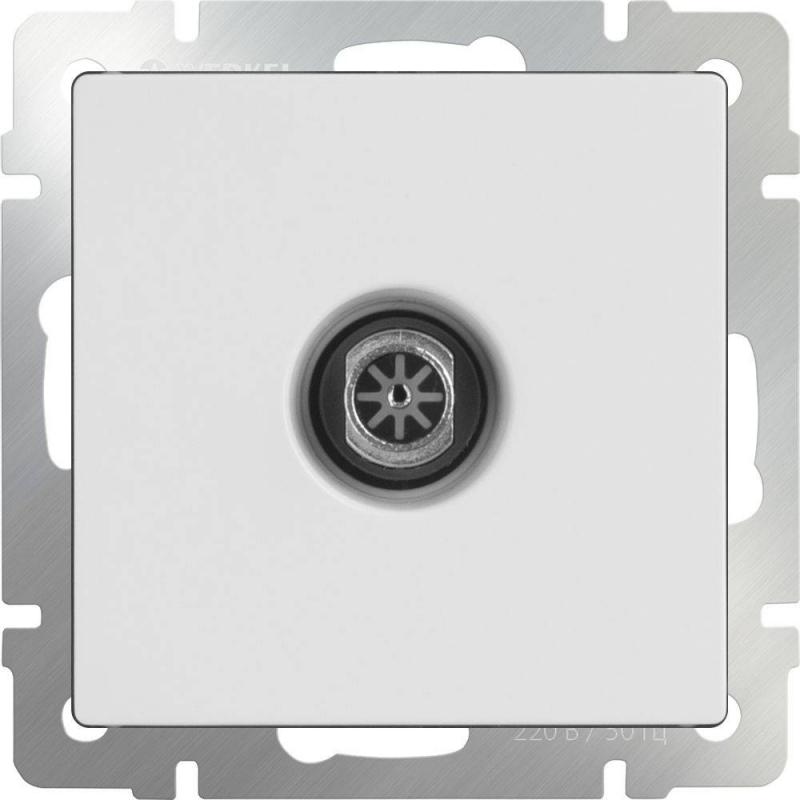 картинка Розетка 1-я TV СУ оконечная белый матовый Werkel от магазина Электротехника