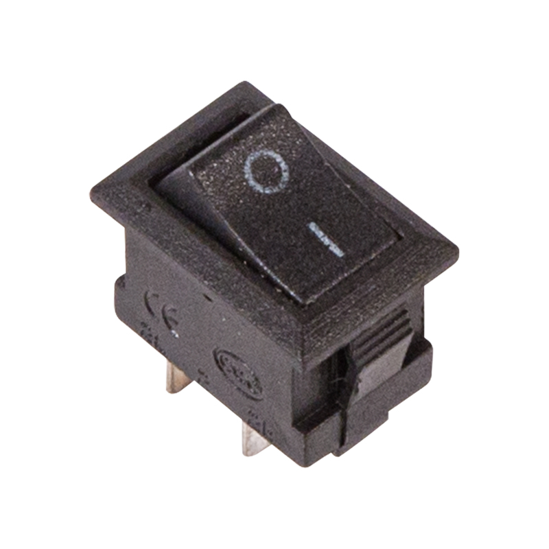картинка Выключатель клавишный 250V 3А (2с) ON-OFF черный Micro (RWB-101) REXANT от магазина Электротехника