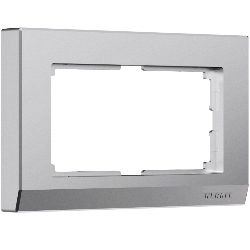 картинка Рамка для двойной розетки серебряный матовый Stark от магазина Электротехника