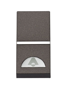 картинка Выключатель 1-кл кнопочный НО-контакт с символом Звонок 1 мод серебро Zenit ABB от магазина Электротехника
