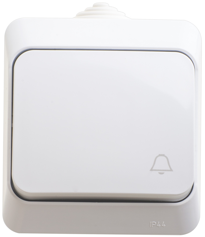 картинка Выключатель 1-кл. 10А ОУ IP44 белый ЭТЮД от магазина Электротехника