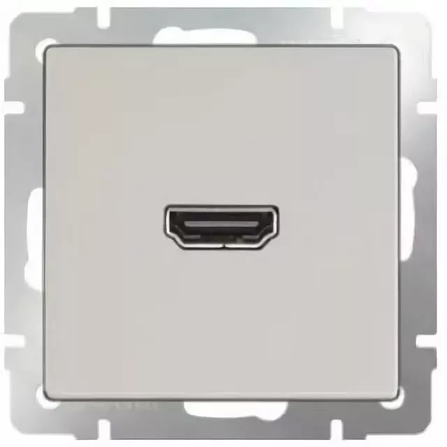 картинка Розетка 1-я HDMI СУ механизм слоновая кость Werkel от магазина Электротехника