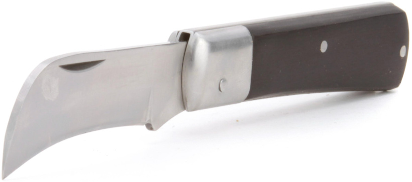 картинка Нож монтерский НМ-02 с изогнутым лезвием складной КВТ от магазина Электротехника