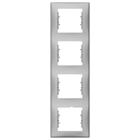 картинка Рамка 4- пост. вертикальная алюминий Sedna от магазина Электротехника