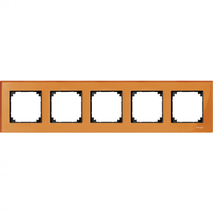 картинка Рамка 5-пост. стекло оранжевый кальцит M-Elegance Merten от магазина Электротехника