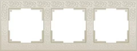 картинка Рамка 3-пост. слоновая кость Flock WERKEL от магазина Электротехника