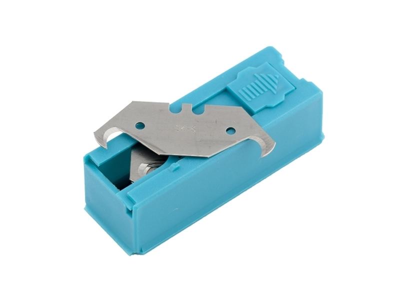 картинка Лезвия, 19мм,трапециевидные крючкообразные,пенал 12шт GROSS от магазина Электротехника