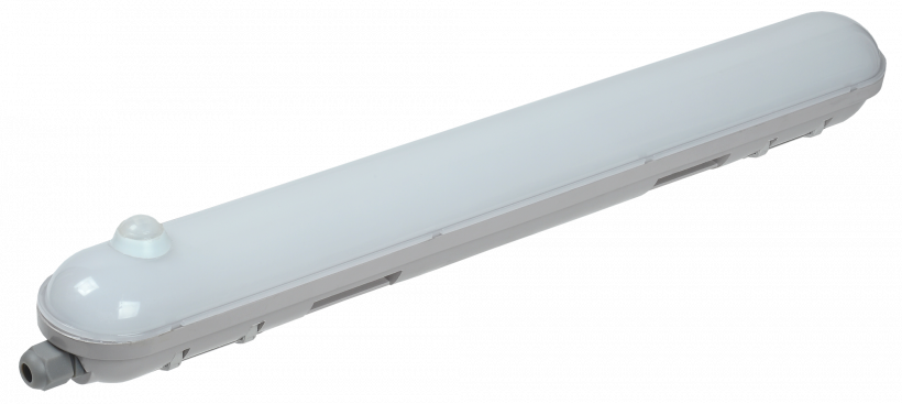 картинка Светильник LED 18Вт (1440Лм) IP65 6500К 600мм серый пластик с датч.движ. ДСП-1304Д ИЭК от магазина Электротехника