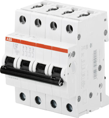 картинка Выключатель автоматический 4-пол. 50A C 6kA ABB (S204 C50) от магазина Электротехника