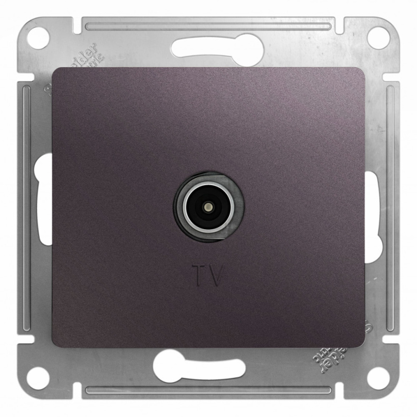 картинка Розетка 1-я TV СУ проходная 4dB механизм сиреневый туман Glossa от магазина Электротехника