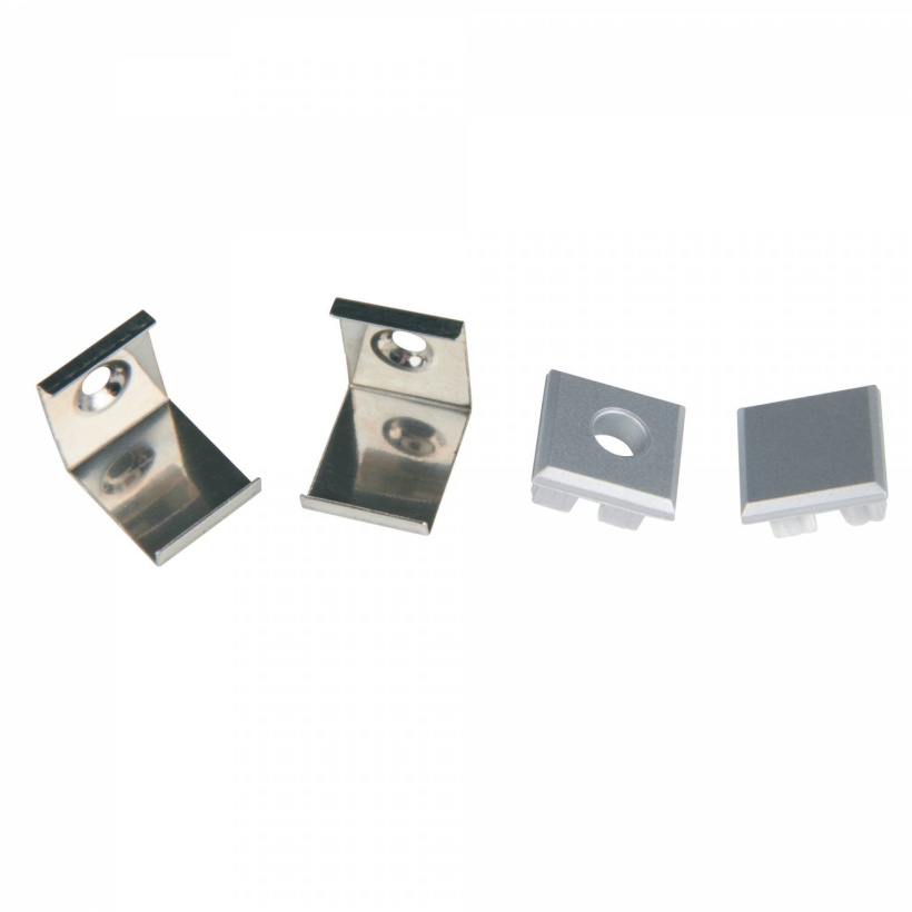 картинка Аксессуары для алюминиевого профиля (4 скобы, 4 заглушки) UFE-N05 Uniel !!! от магазина Электротехника