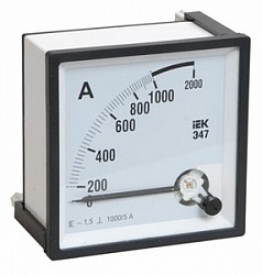 картинка Амперметр Э47  600/5А кл.точн.1,5 96х96мм IEK от магазина Электротехника
