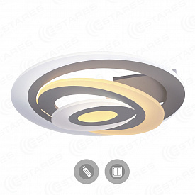 картинка Светильник LED 60Вт Spiral Double OV 4900Лм 2K-4K-6K 500х400x150мм с пультом Estares от магазина Электротехника