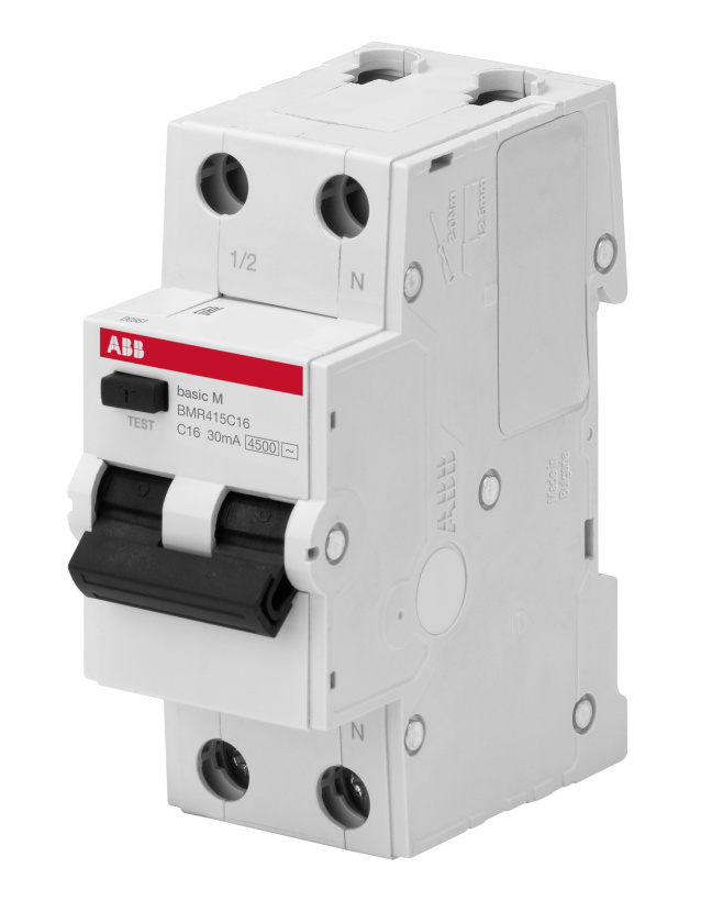 картинка Дифференциальный автомат, BMR415 1P+N, 20А, 4,5kA х-ка C, 30мA, Basic M ABB от магазина Электротехника