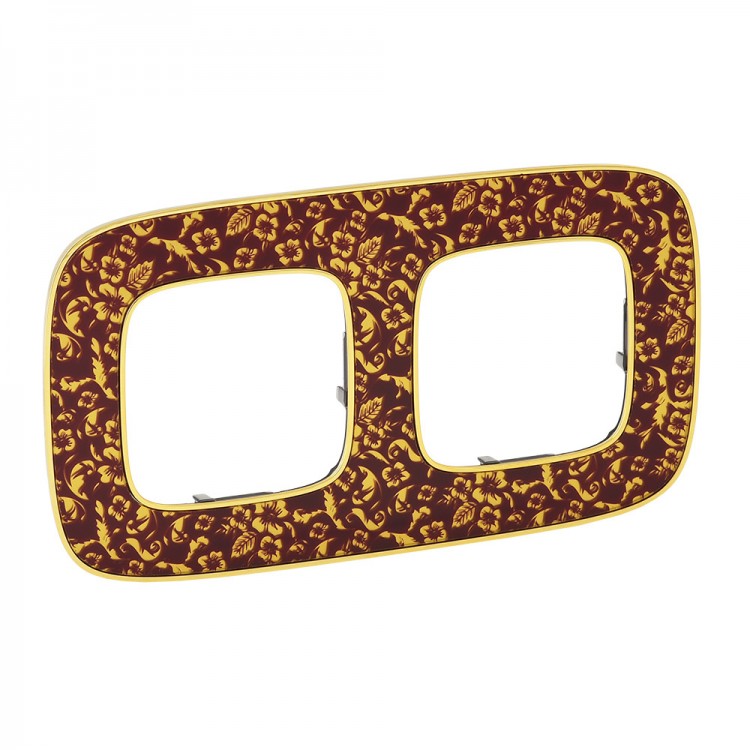 картинка Рамка 2-пост. универсальная Барокко пурпур Valena ALLURE от магазина Электротехника