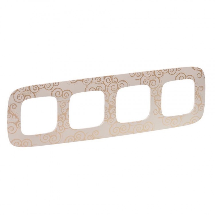 картинка Рамка 4-пост. универсальная Нарцисс золото Valena ALLURE от магазина Электротехника