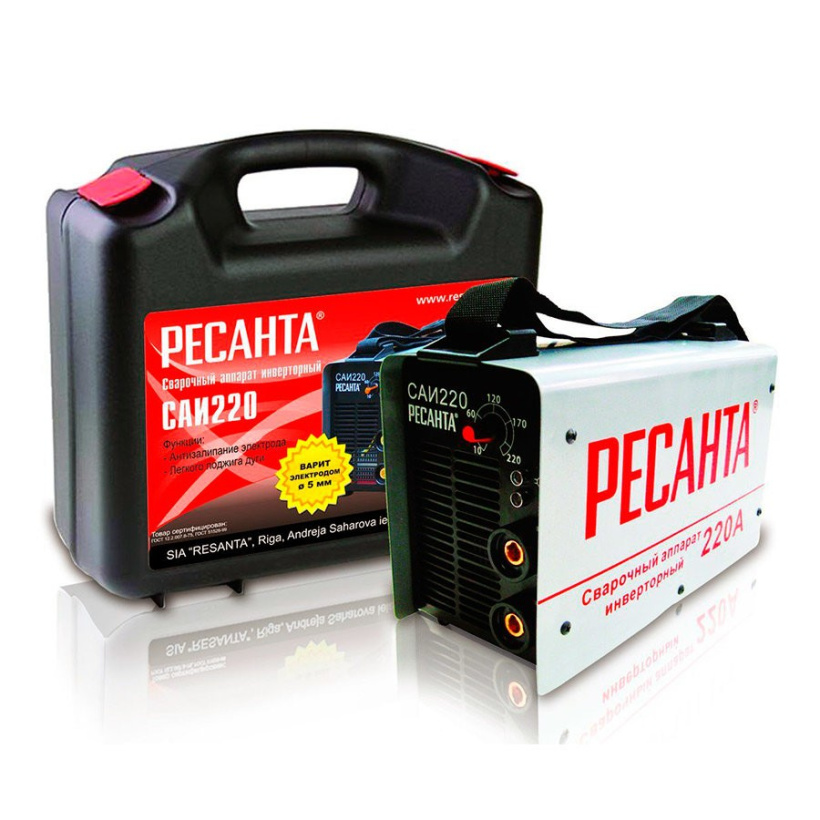 картинка Сварочный аппарат инверторный САИ 220 в кейсе от магазина Электротехника