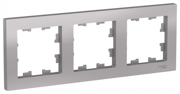 картинка Рамка 3-пост. алюминий ATLAS DESIGN от магазина Электротехника