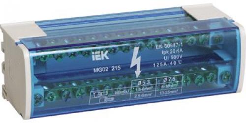 картинка Шина "N" нулевая на DIN-рейку в корпусе 2х15групп IEK от магазина Электротехника