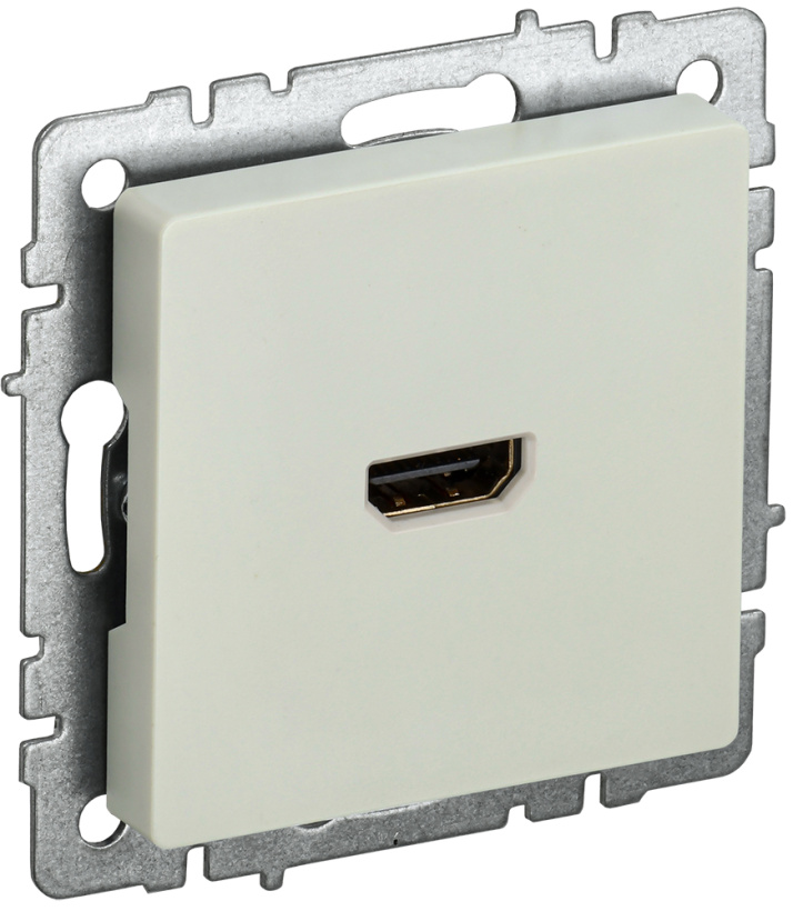 картинка Розетка 1-я HDMI СУ механизм бежевый BRITE от магазина Электротехника