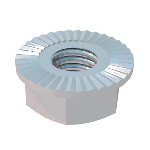 картинка Гайка специальная с фланцем М6 DIN 6923 (упак. 400шт) КМ-Профиль от магазина Электротехника