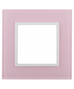 картинка Рамка 1-я стекло розовый+бел Elegance ЭРА !!! от магазина Электротехника